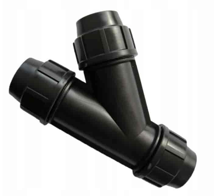 Trójnik do rury 40mm Y 45 stopni ,rozgałęzienie rurociągu HDPE